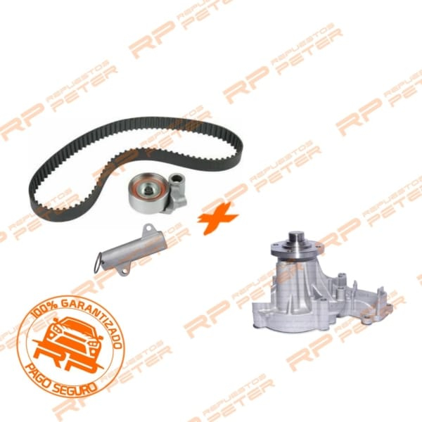 Kit de distribución Toyota Hilux 2.5/3.0 - Fortuner - Hiace - Correa original mas tensores + bomba de agua