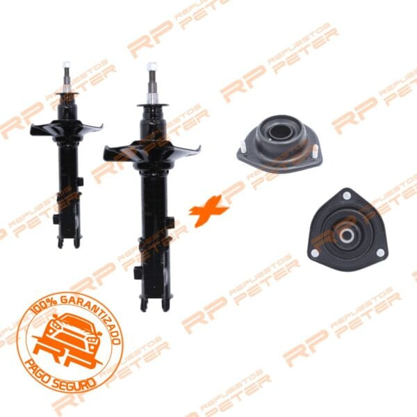 Pack suspensión Amortiguadores delanteros+ cazoletas para Hyundai Accent Prime 1.3/1.5/1.6