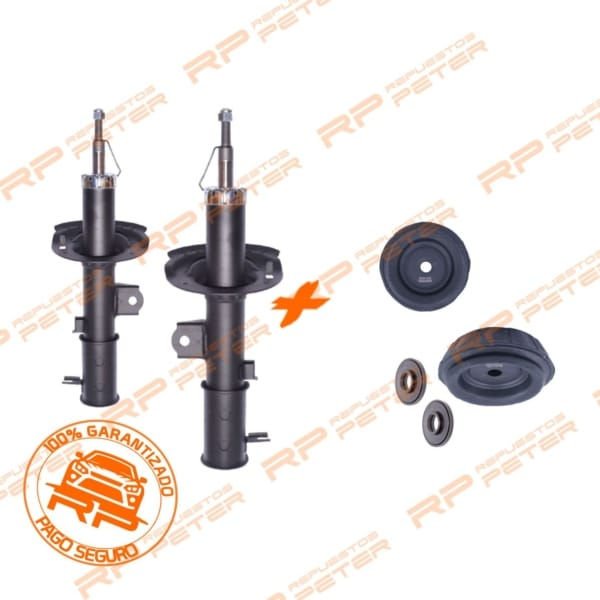 Pack suspensión Amortiguadores delanteros + cazoletas para Hyundai Accent RB 1.4/1.6 / KIA Rio 3/4/5 1.2/1.4
