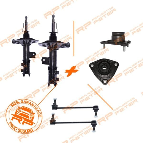 Pack suspensión Amortiguadores delanteros+ cazoletas + bieletas para Hyundai Elantra 1.6/2.0