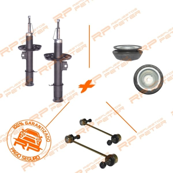 Promocion amortiguadores delanteros + cazoletas + bieletas para Chevrolet Montana - Corsa Evolution 1.8