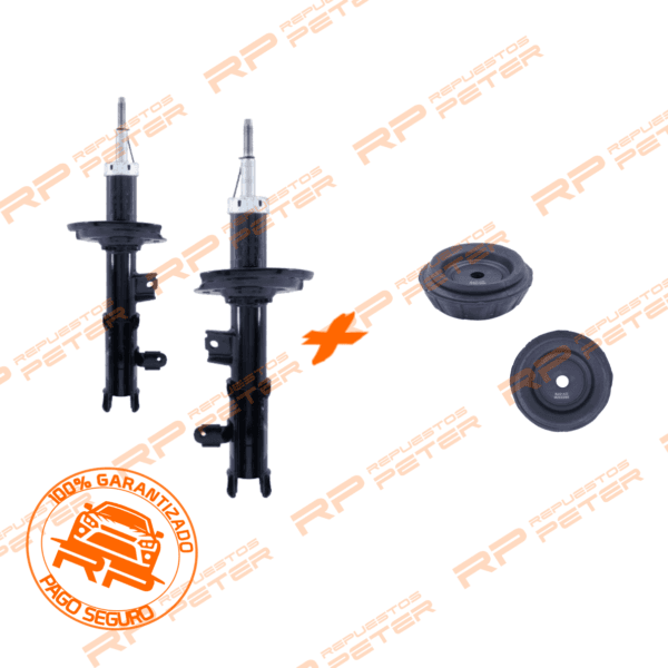 Pack suspensión Amortiguadores delanteros + cazoletas para Hyundai Grand i10 1.0/1.2