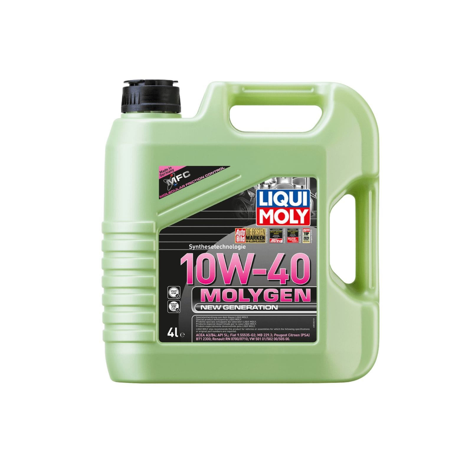 Aceite de motor 10w40 Liquimoly Molygen New Generation Verde - 4 Litros