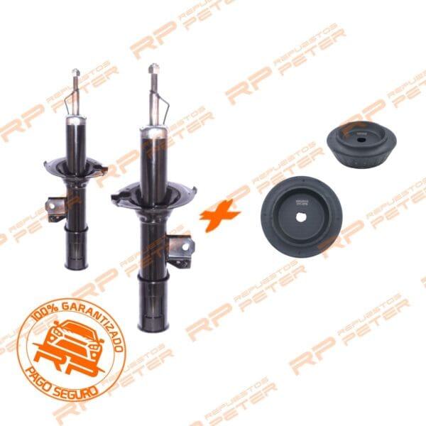 Pack suspensión Amortiguadores + cazoletas para Hyundai i10 1.1 / Kia Morning 1.1