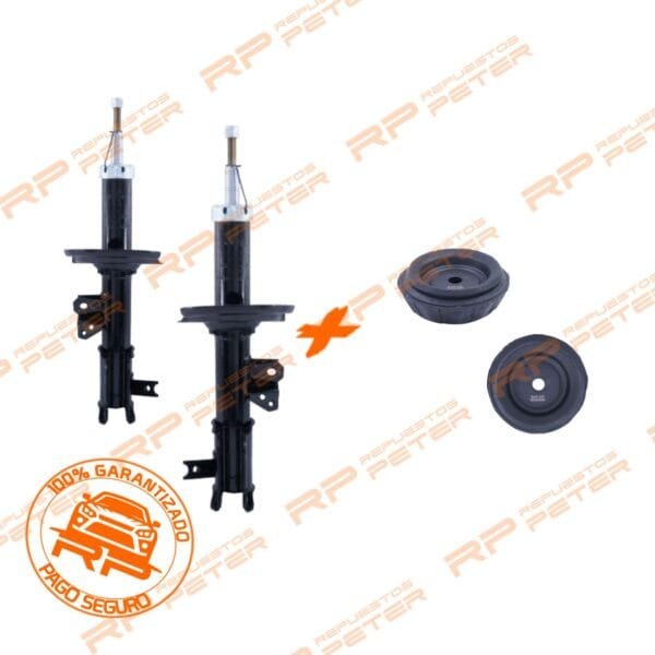 Pack suspensión Amortiguadores delanteros + cazoletas para Kia Morning 1.0/1.2 2012 a 2016