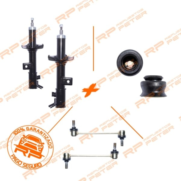 Promoción amortiguadores delanteros + cazoletas + bieletas para Chevrolet N300 1.2