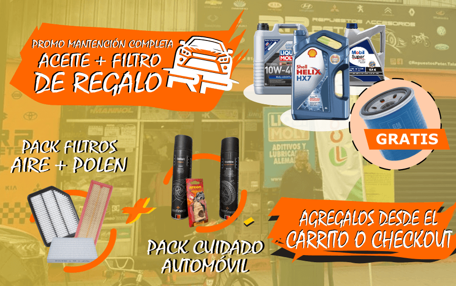 Promoción lleva la mantención completa para tu vehiculo a un precio exclusivo en RepuestosPeter.com