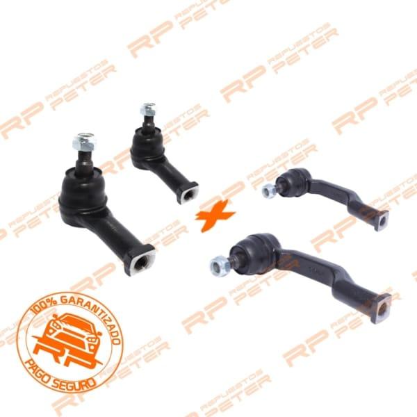 Pack ambos Terminales de dirección exteriores e interiores con aplicación para Ford Ranger 2.5 / Mazda BT50 2.5